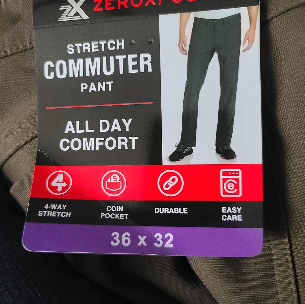 Brown Stretch Commuter Pant 36x32
